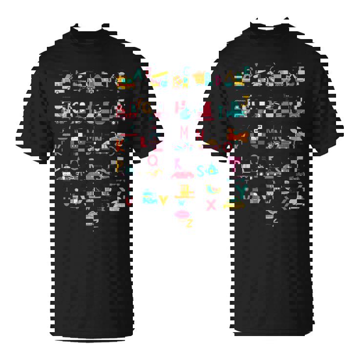 救急車掘削機ヘリコプタートラック車両abc幼児 Tシャツ