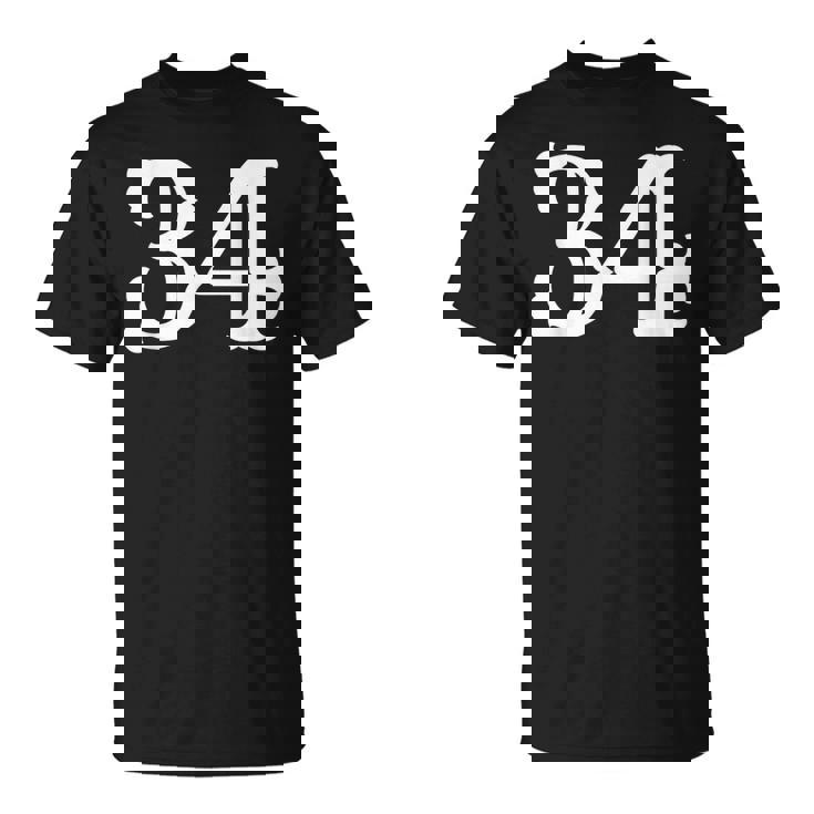 数字 34インチ ホワイト 大 太字 アメリカンウエストスタイル フォント Tシャツ