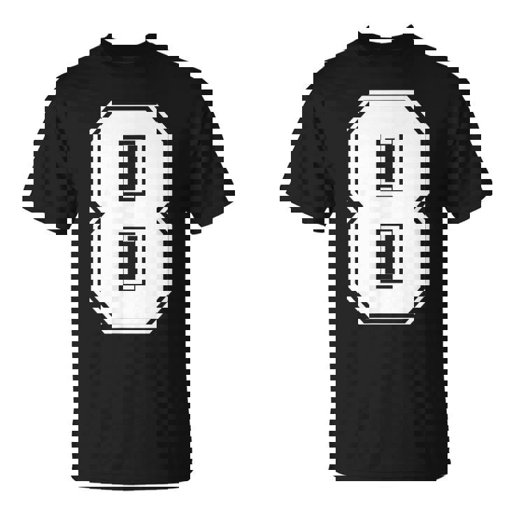 数字 8 スポーツジャージ ラッキーナンバー Tシャツ