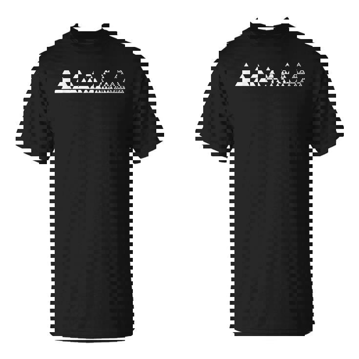 数学シェルピンスキーの三角形フラクタル幾何学数学 Tシャツ