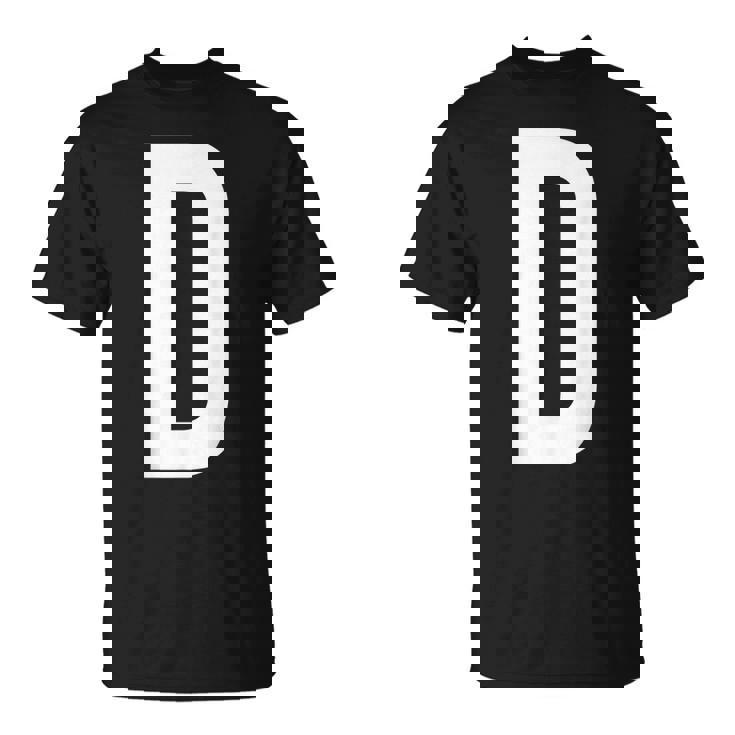 文字d アルファベットモノグラム イニシャル。 Tシャツ