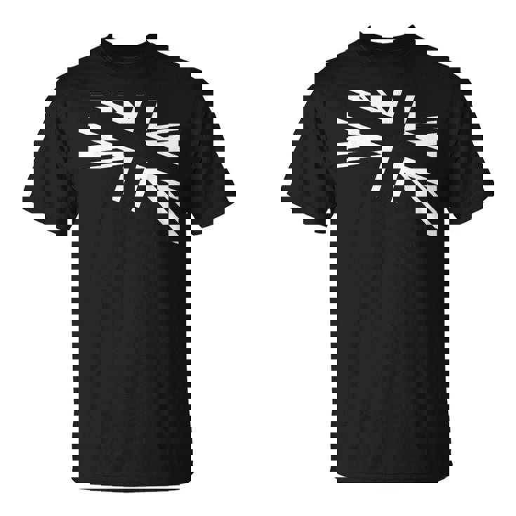 旗愛好家のためのユニオンジャックのホワイトデザイン。 Tシャツ