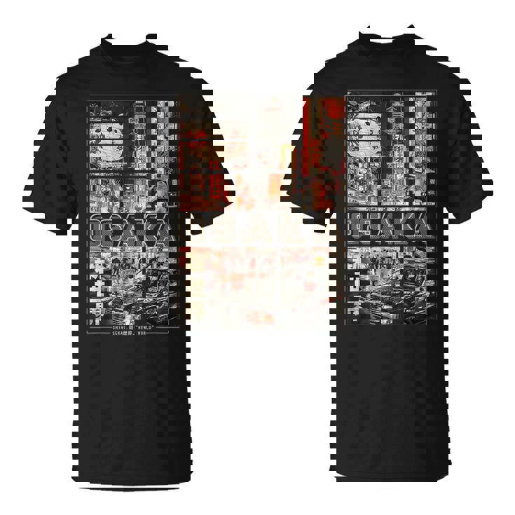 日本 大阪 ヴェイパーウェイヴ 日本語 レトロ な雰囲気 美学 Tシャツ