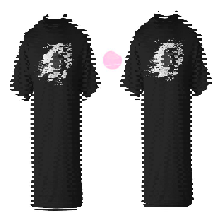 日本 日の丸陸上競技ハンマー投げ Tシャツ