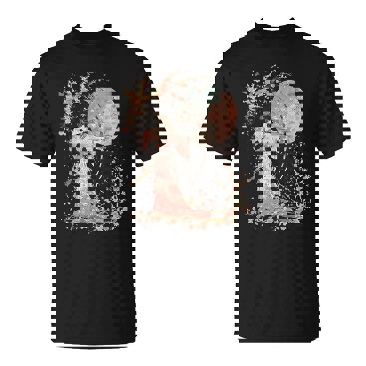 日本の伝統的な弓道アーチェリーアート桜のデザイン。 Tシャツ