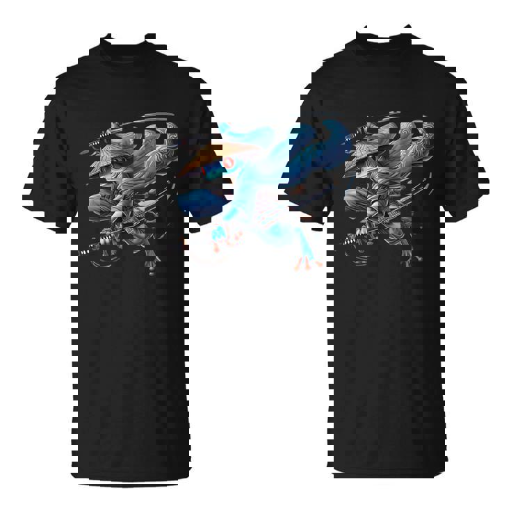 日本の侍カエルの戦士忍者ヴィンテージtシャツ メンズ Tシャツ