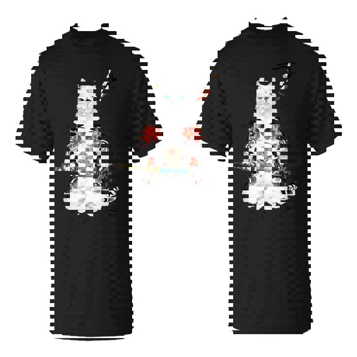 日本の侍猫刀忍者 ヤクザタトゥー Tシャツ