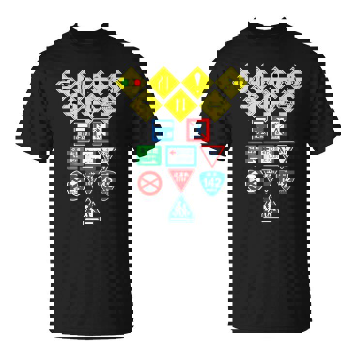 日本の道路標識、日本の交通警告シンボルグラフィック。 Tシャツ