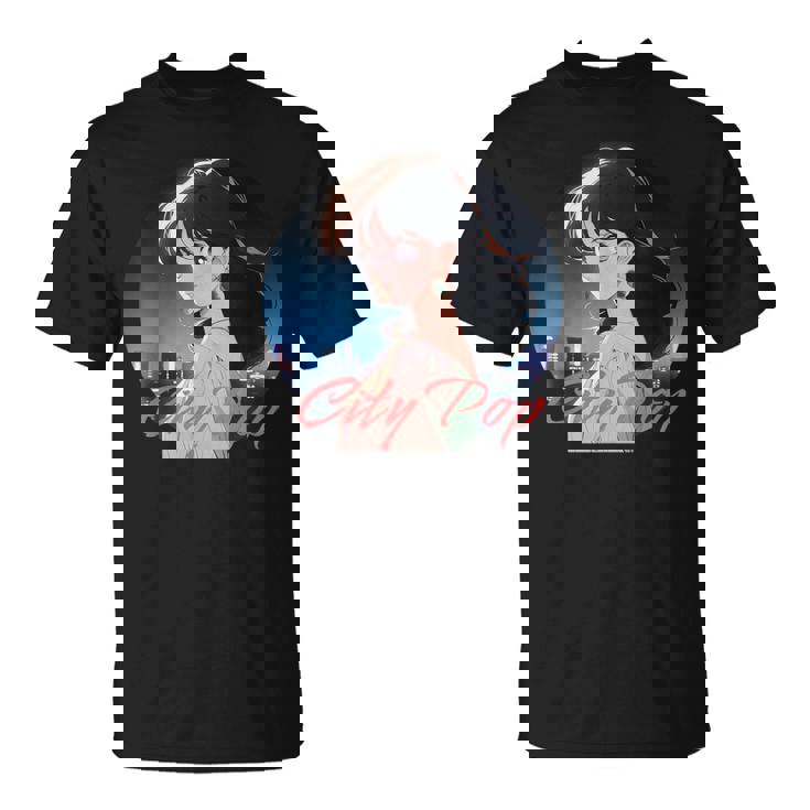 日本アニメ風 シティポップガール Tシャツ