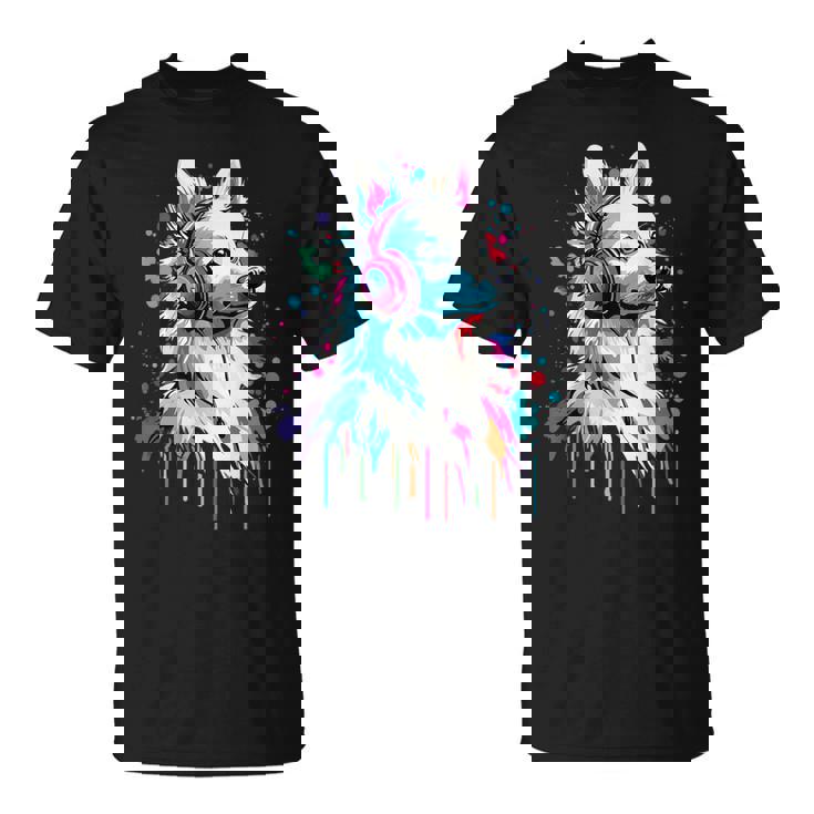 日本スピッツ好き ヘッドフォン装着 おもしろい 日本スピッツ Tシャツ