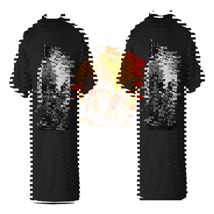 日本美術 忍者 浮世絵 アニメ風 侍 改 健 Tシャツ