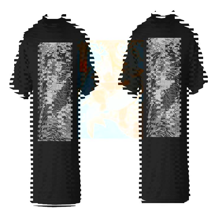 日本美術 戦闘機 相撲 鯉 海波 国吉 浮世絵 Tシャツ