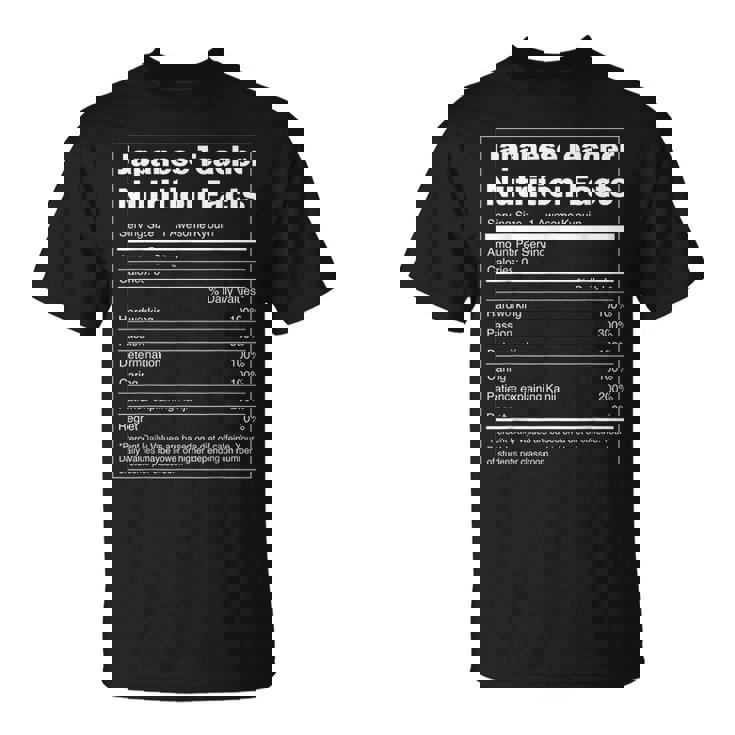 日本語 おもしろ栄養 日本教師 Tシャツ