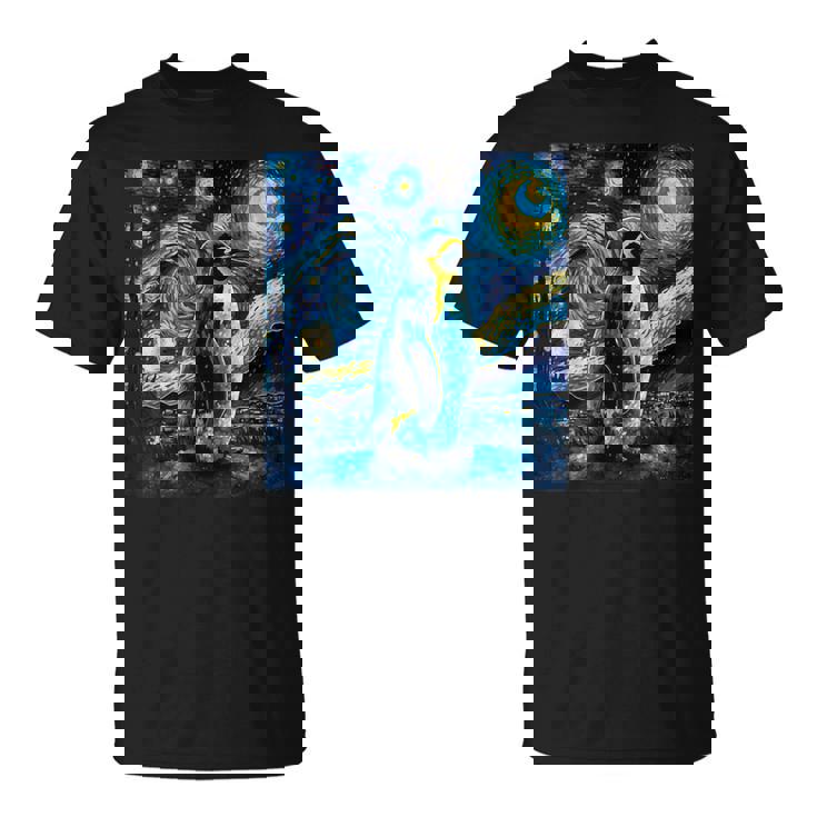 星月夜 ヴィンセント・ヴァン・ゴッホ 絵画 ペンギン Tシャツ