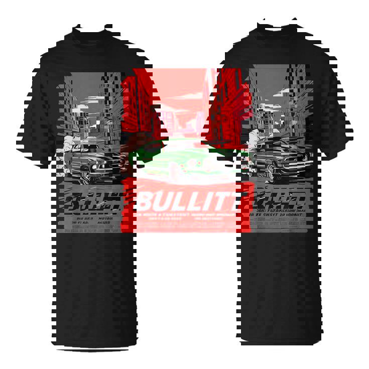 映画 ブリット マッスルカー イラスト Tシャツ