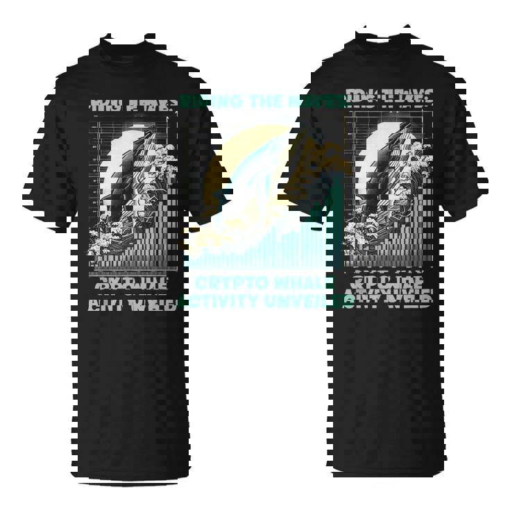 暗号通貨の波に乗るクジラの活動仮想通貨 Tシャツ