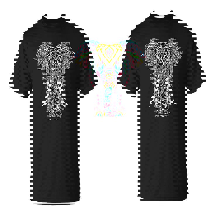 曼荼羅 ガネーシャ アフリカン 象 Tシャツ