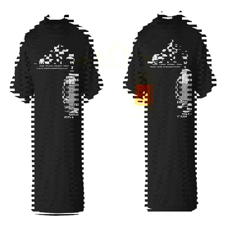 月曜日から金曜日のビールのおかしい仕事の週の飲むチームのギフトへの月曜日 Tシャツ