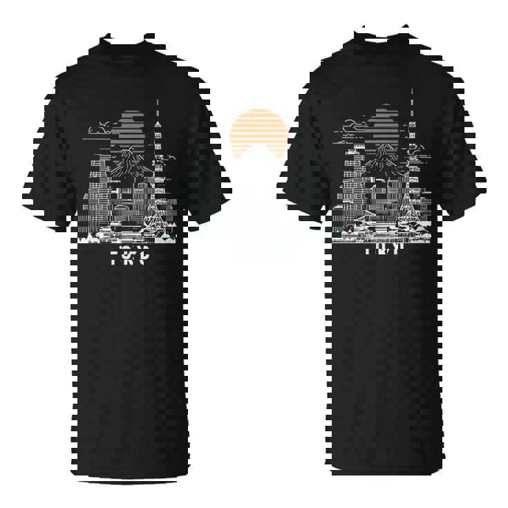 東京スカイライン 日本 富士山 ランドマーク 東京タワー お土産 Tシャツ