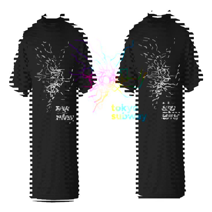 東京都メトロ地下鉄地図レトログルービー Tシャツ