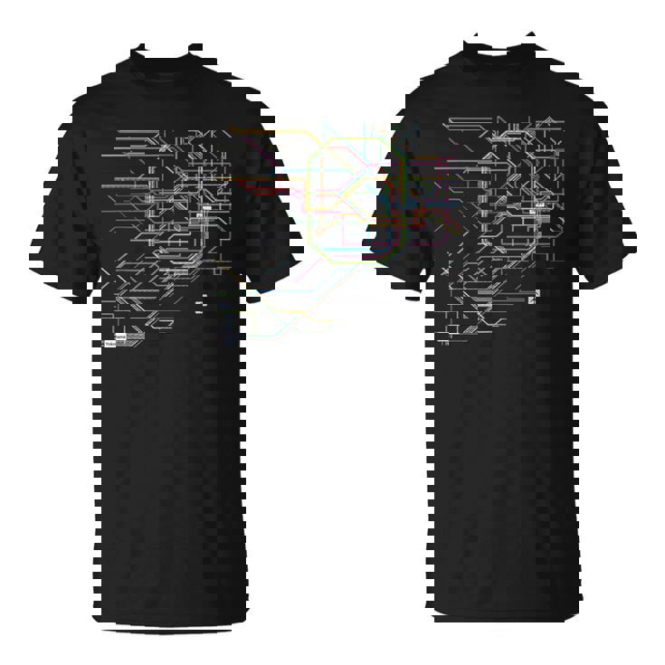 東京電車線路チャートユニセックス親子ペア Tシャツ