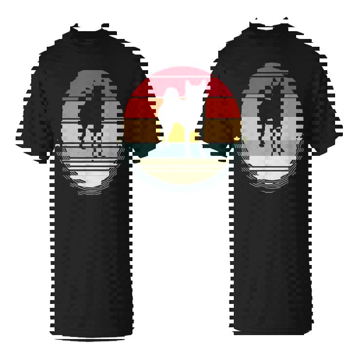 柴犬 シルエット レトロ ヴィンテージ 犬 オーナー レディース メンズ Tシャツ