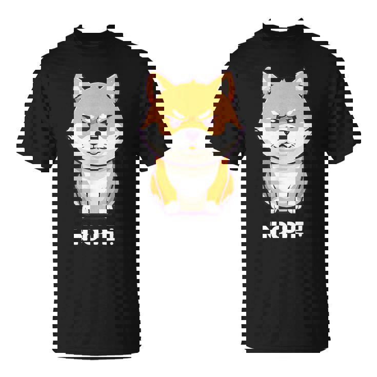 柴犬 犬 赤柴 怒柴 拒否柴 嫌です 怒った犬 かわいい おもしろ Tシャツ