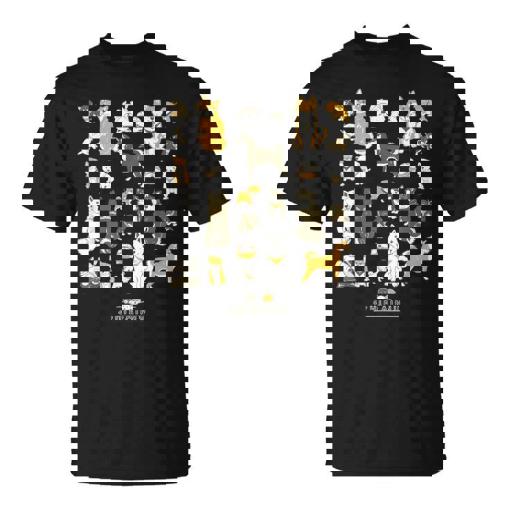 柴犬たくさん 大集合ver かわいい柴犬 柴犬 イラスト Tシャツ