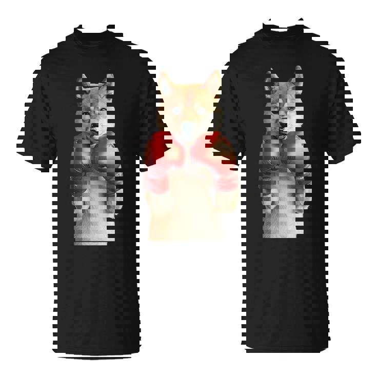 柴犬ボクシング 長袖tシャツ Tシャツ