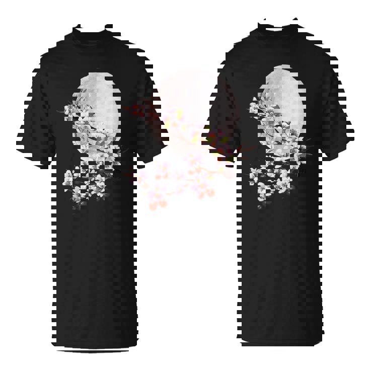 桜 花 満月 さくら 日本文化 Tシャツ
