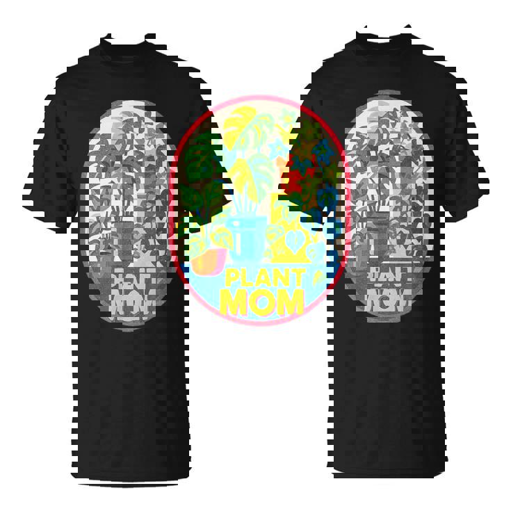 植物 ママ イラスト ポトス モンステラ 観葉植物愛好家 Tシャツ