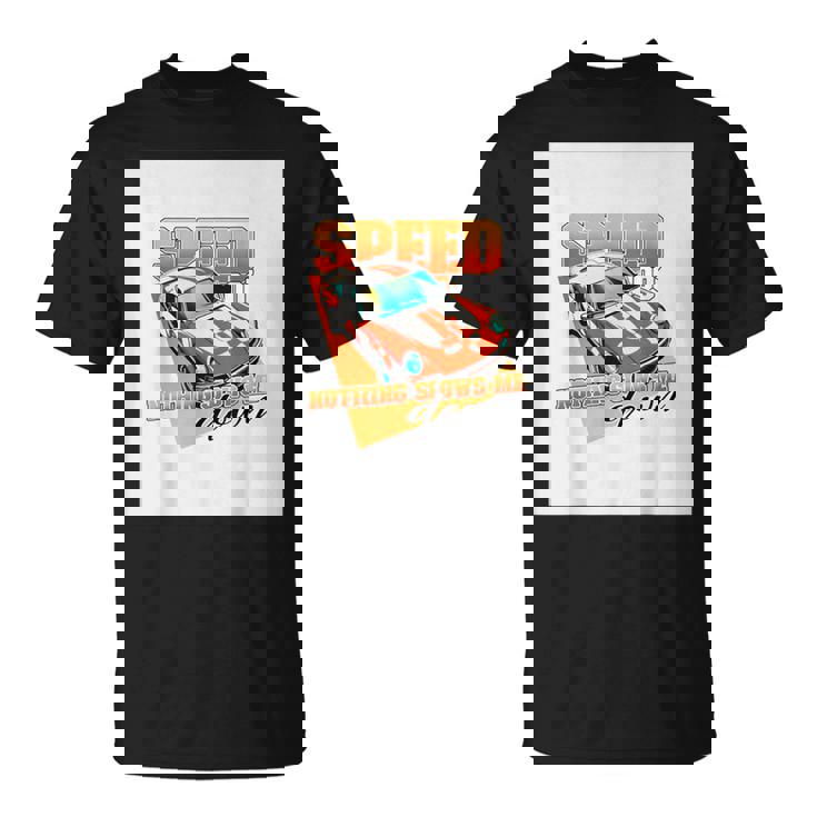 楽しいクールなレーシングカーイラスト Tシャツ