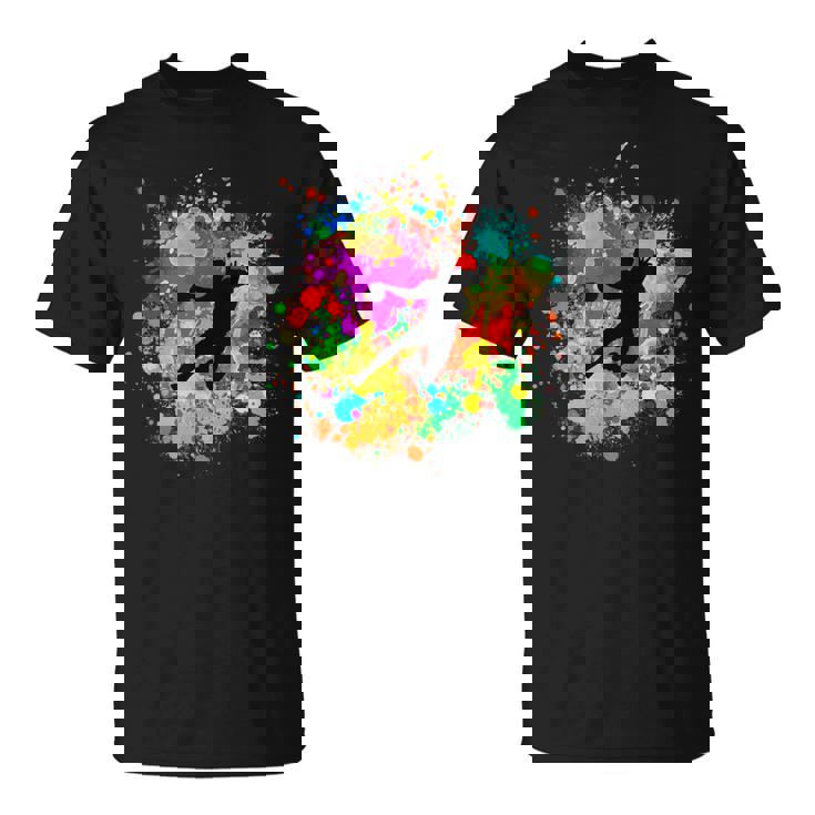 樹脂ボール付きのクールなハンドボールプレーヤー Tシャツ