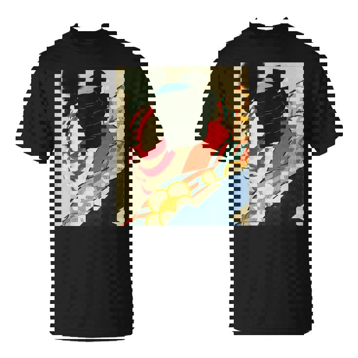 歌舞伎 かぶき 役者 日本美術 浮世絵 役者絵 名取春仙 七世松本幸四郎 梅王 Tシャツ