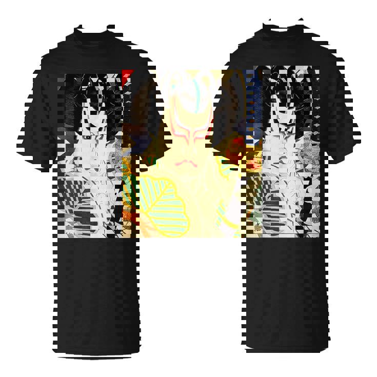 歌舞伎 かぶき 役者 日本美術 浮世絵 役者絵 名取春仙 六世坂東彦三郎 舎人松王丸 Tシャツ