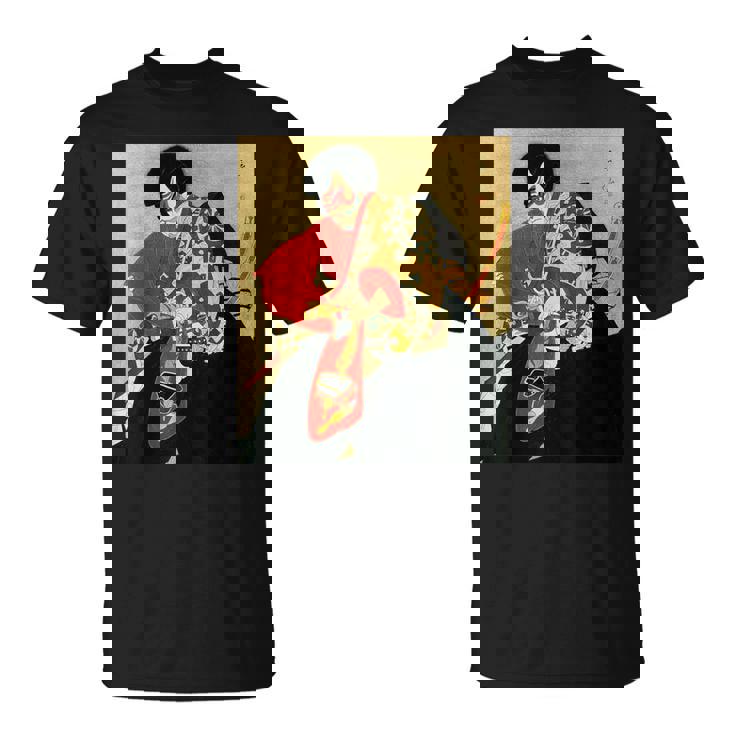 歌舞伎 俳優 日本劇出演者 四世片岡市蔵 上使の弁慶 役者絵 Tシャツ