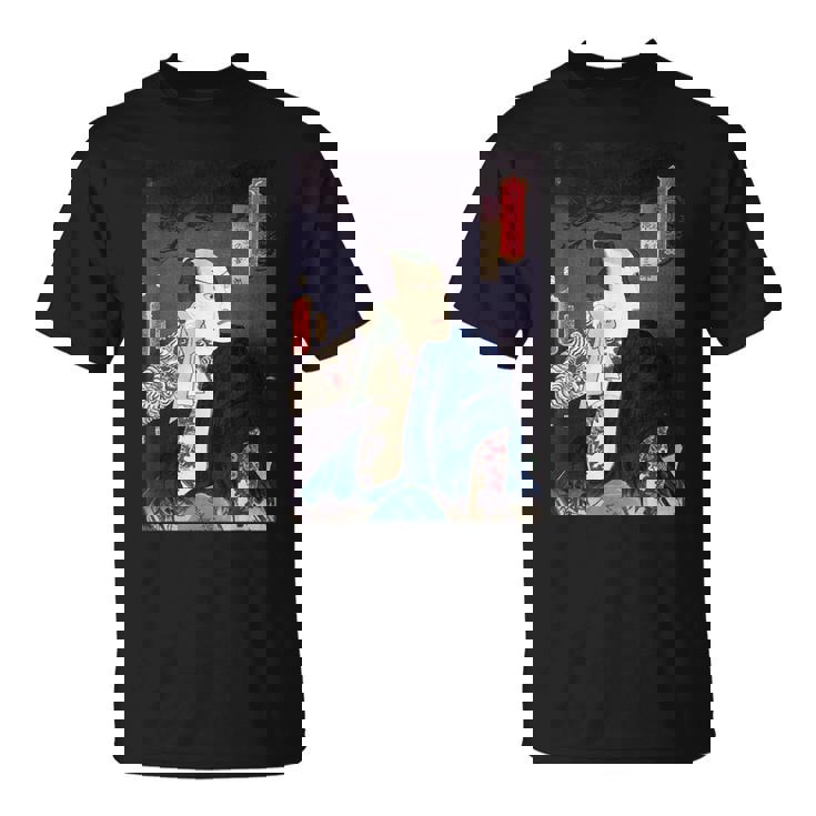 武士 歌舞伎 ヴィンテージ 日本の浮世絵 木版画 Tシャツ