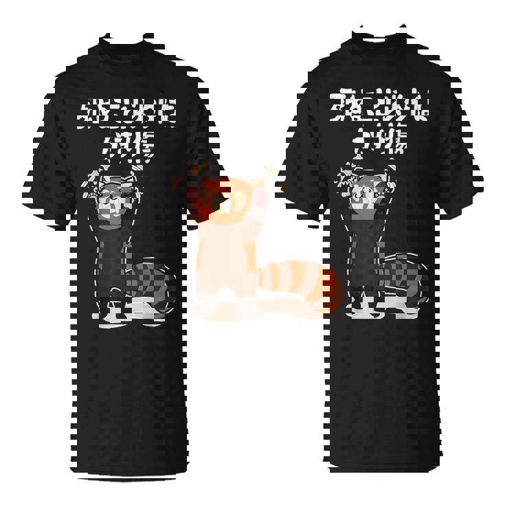 死ぬこと以外はかすり傷 レッサーパンダ 面白い 文字入り メンズ おもしろ 服 オリジナル おもしろグッズ 文字 Tシャツ