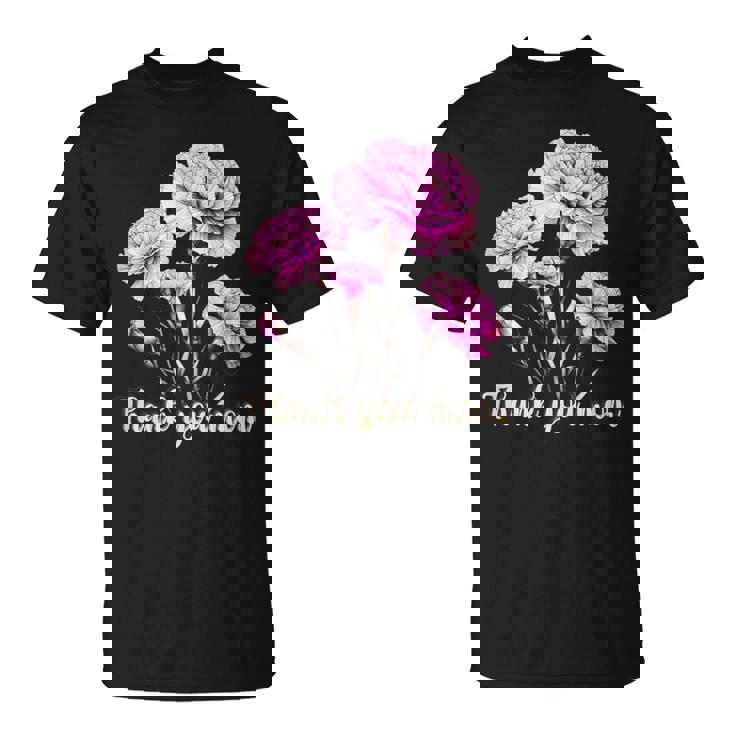 母の日 カーネーション 花 きれい ありがとう お母さん Tシャツ