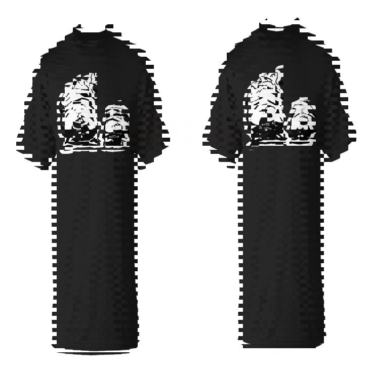 気持ちよく寝ている柴犬たち かわいい黒柴 柴犬イラスト Tシャツ