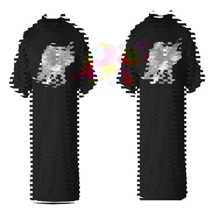 水彩爬虫類トリケラトプス古生物学恐竜 Tシャツ