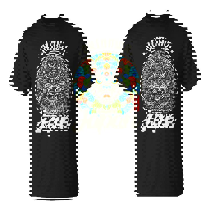 沖縄ジャパン シーサー ライオンガーディアン 和 カタカナ お土産 Tシャツ