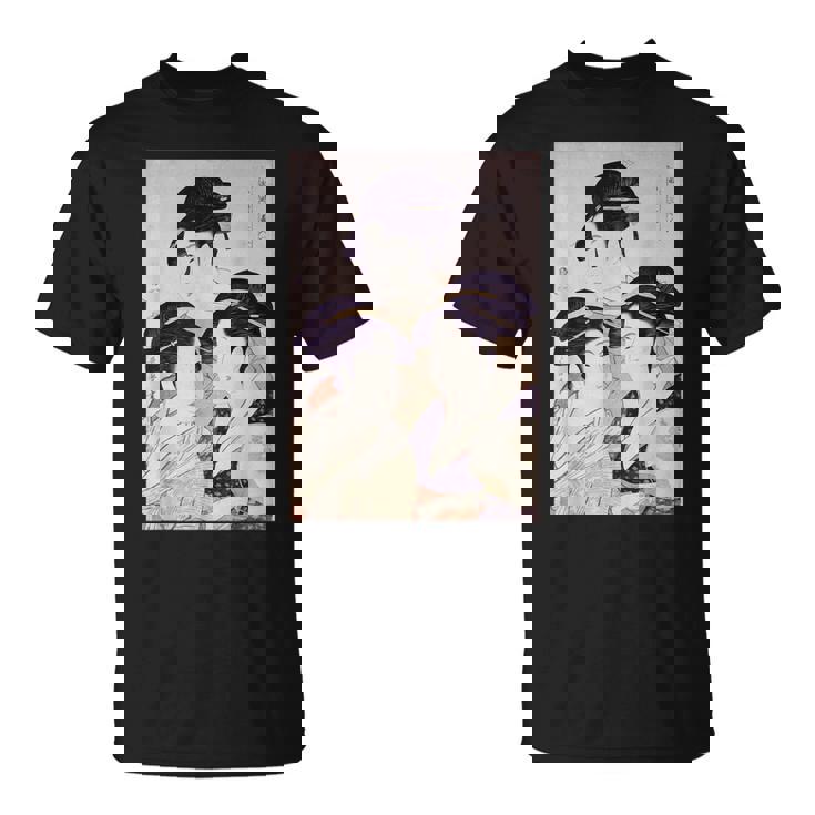 浮世絵 美人 ユーモア アート 絵 漢字 日本 Tシャツ