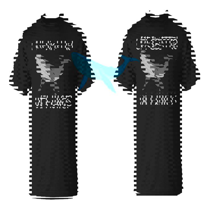 海 自然を愛する人 鯨のいる生活 Tシャツ