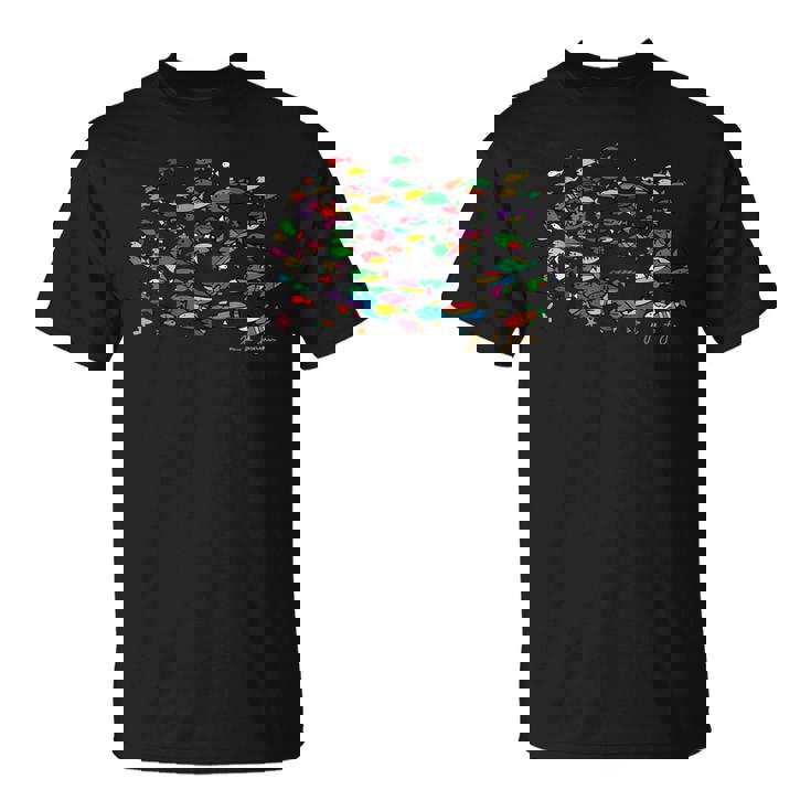 海の中の魚 Tシャツ