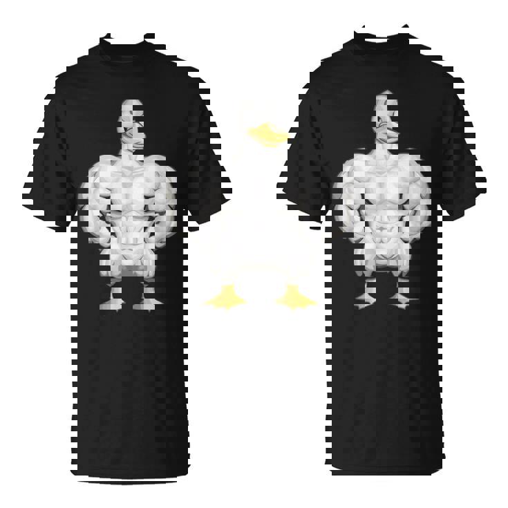 漫画の筋肉アヒル Tシャツ