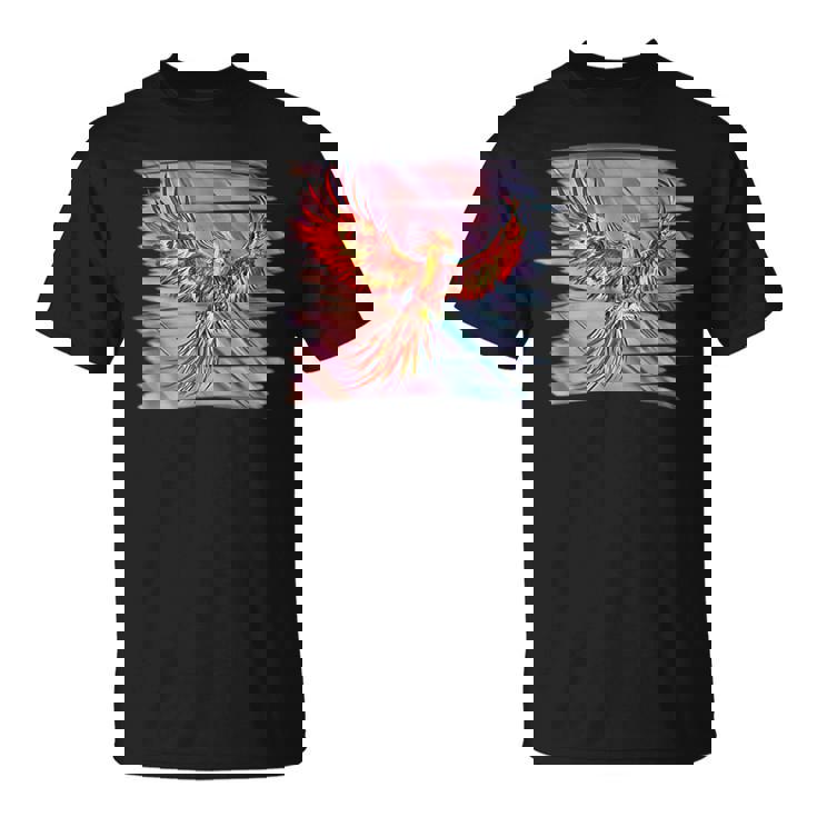 灰からのフェニックス 不死鳥 フェニックス 鳳凰 神話上の生き物 火 バード Tシャツ