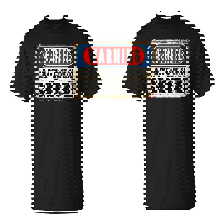 焼酎日本酒面白い警告サインが含まれている可能性があります Tシャツ