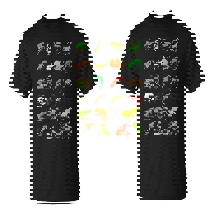 爬虫類 種別 かわいい ヤモリ トカゲ Tシャツ