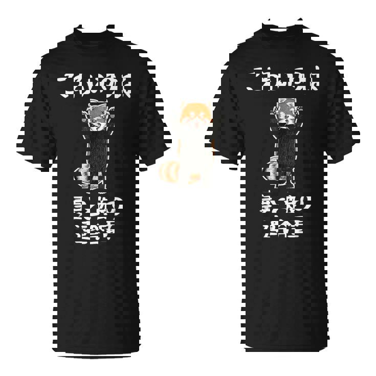 父の日 2025 レッサーパンダ【 こわいのは 妻と娘の 連合軍 】 おもしろ Tシャツ